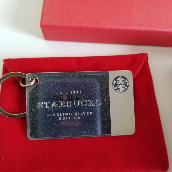 Starbucks 2014 Ltd Edition Sterling Silver .925 Keychain $0 Balance - Picture 4 of 4